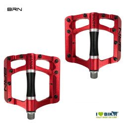 Coppia pedali BRN Flat CNC 9 pin Rossi BRN - 1