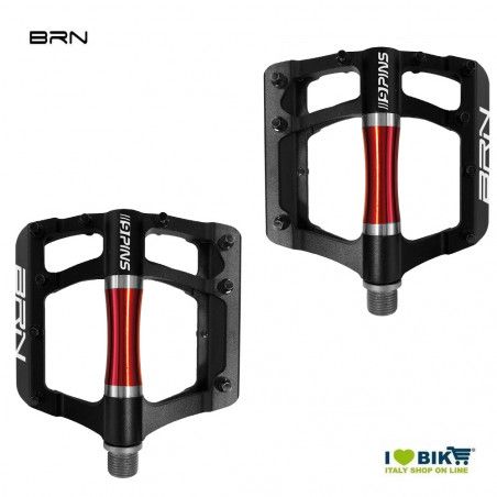 Pair of BRN Flat CNC 9 pin Black pedals BRN - 1