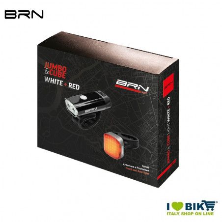 KIT fanali Anteriore + Posteriore BRN Jumbo 340 Lm + Cube 20Lm BRN - 1