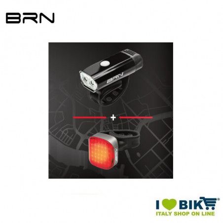 KIT fanali Anteriore + Posteriore BRN Jumbo 340 Lm + Cube 20Lm BRN - 2