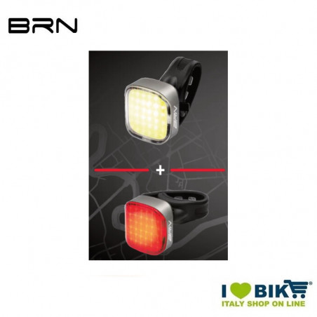 KIT fanali Anteriore + Posteriore Cube 70Lm + Cube 20Lm BRN - 2