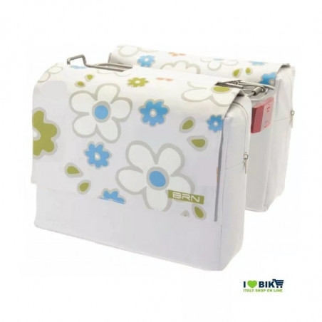 Borse posteriori a fiori bianchi BRN - 1