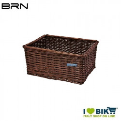 Rectangular brown wicker brat basket  - 1