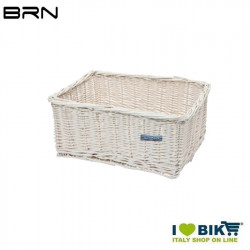 Cesto monella in vimini bianco rettangolare  - 1