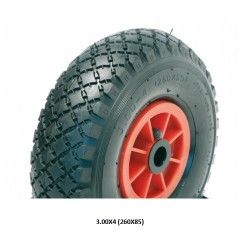 solid tyre tyre cover kit 3.00X4 plastic rim BRN - 1