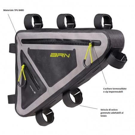 BORSA NOMAD AL TRIANGOLO M GRIGIA BRN - 1