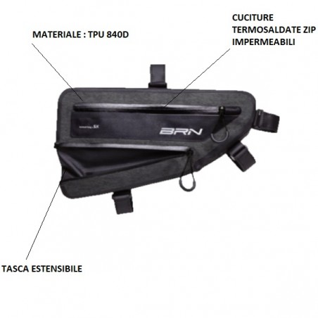BORSE NOMAD ESTENSIBILI AL TRIANGOLO BLACK BRN - 2