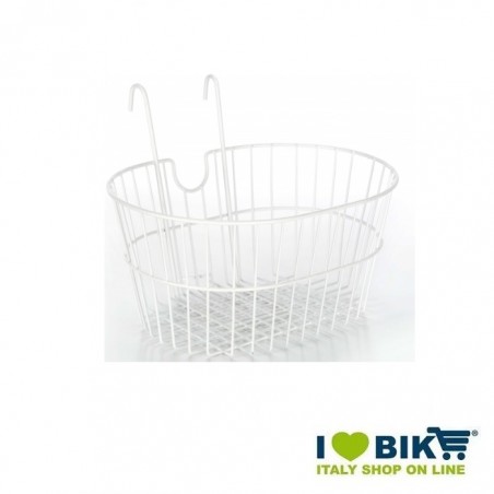 front basket with iron hooks white BONIN - 2