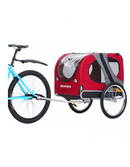 Carrellino porta animali max 40 kg rosso/grigio NFUN - 2