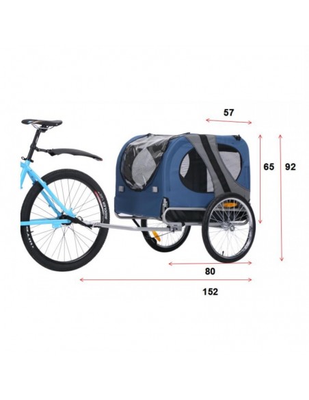 Carrellino porta animali max 40 kg rosso/grigio NFUN - 3