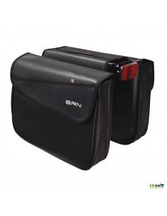 Milan black leatherette saddlebags BRN - 1