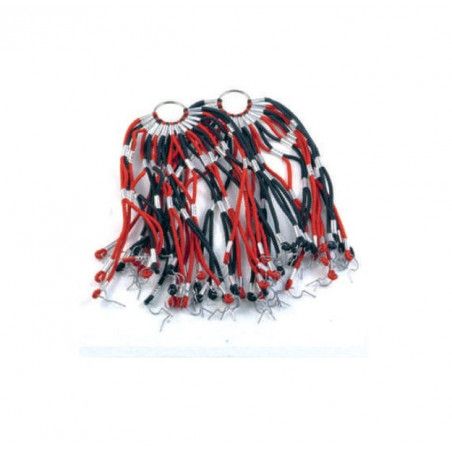 Net in elastic red / black stripes  - 1