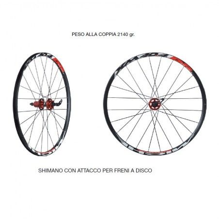 Mtb Wheelset Miche XM 40.4 DB for Shimano 8-9 speed.  - 1