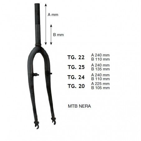Mtb 26 black fork 1 inch cage  - 1