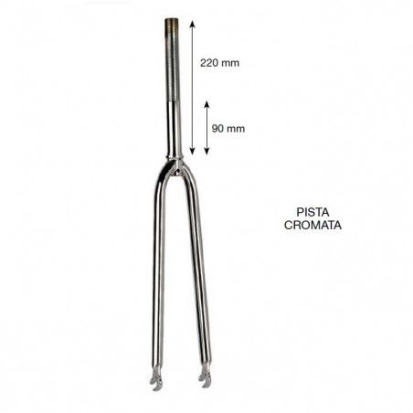 Forcella Pista 28 cromata canotto 1 pollice  - 1