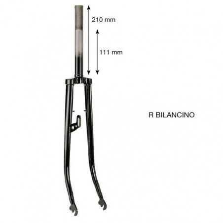 Forcella R 26 verniciata nera con bilancini BONIN - 1