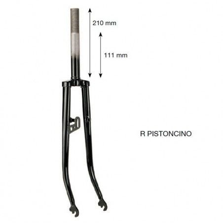 Forcella R 28 verniciata nera con pistoncini BONIN - 1