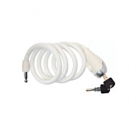Lucchetto a spirale in Silicone 120 cm x 12 mm bianco  - 1