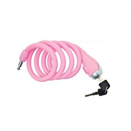 Coil lock Silicone 120 cm x 12 mm pink opaque  - 1