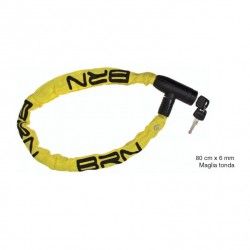 Padlock Chain Blindo 80 cm x 6 mm round mesh fabric yellow  - 1