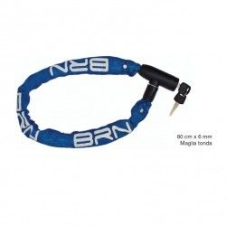 Lucchetto a catena Blindo 80 cm x 6 mm maglia tonda in tessuto blu  - 1