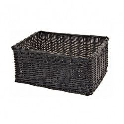 Wicker basket black rectangular  - 1