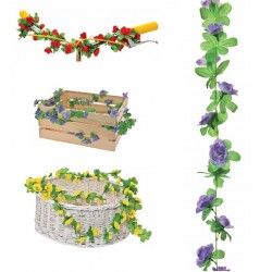 Ghirlanda con fiori viola BRN - 1