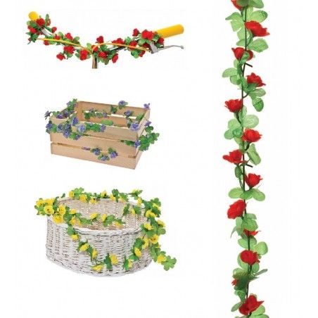 Wreath with red flowers BRN - 1