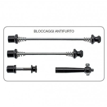 Serie bloccaggi mozzo antifurto con chiave nero TRANZ X  - 1