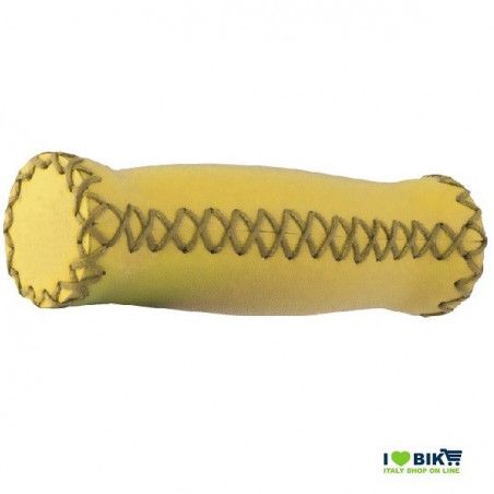 Couple knobs vintage leather yellow Velo - 1