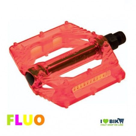 Coppia Pedali Fixed/Bmx con perno grosso 9/16” FLUO arancione  - 1