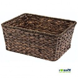 Natural Hyacinth rectangular bike basket BRN - 1
