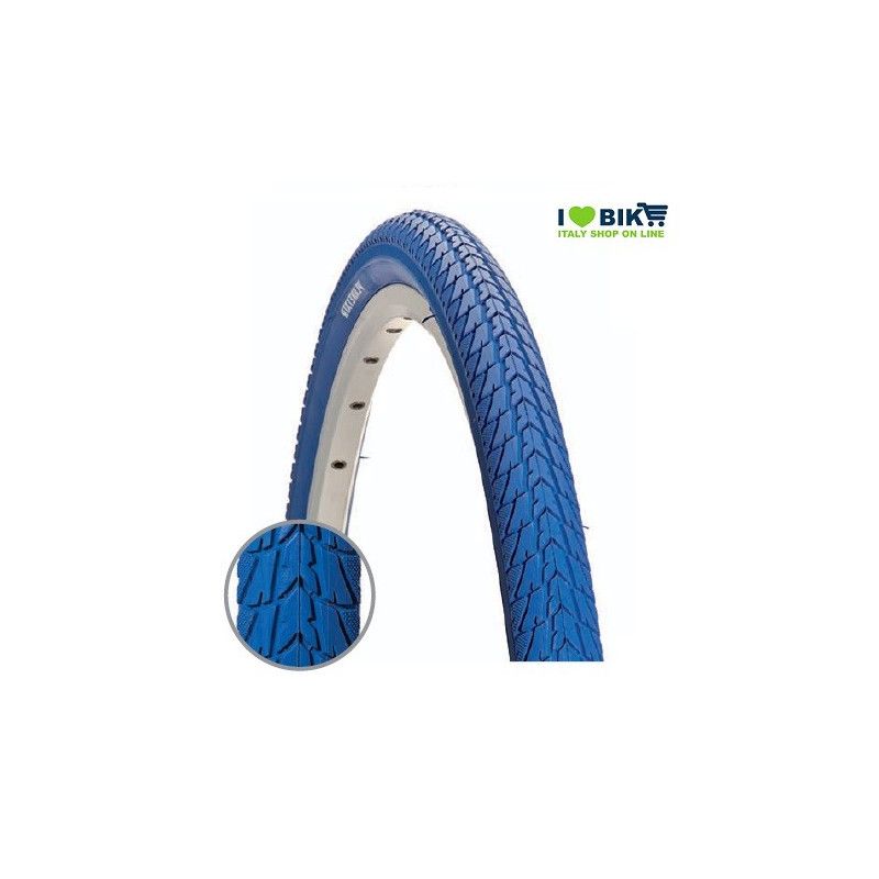 Copertone city bike 700X35 blu, copertuna pneumatico colorato on