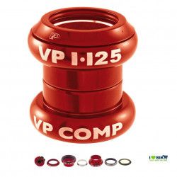 Serie sterzo a-head set 1” - 1/8” Rosso VP COMPONENTS - 1