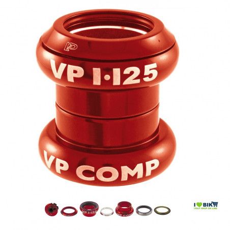 Serie sterzo a-head set 1” - 1/8” Rosso VP COMPONENTS - 1