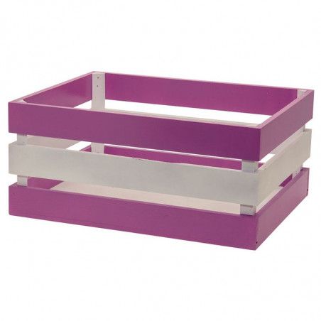 Wood basket Versilia lilac white Reinforced BRN - 3