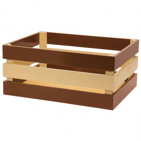 Cesto in legno Versilia marrone naturale rinforzato BRN - 3