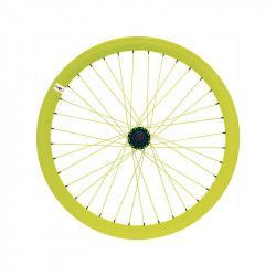 Fixed front wheel fluo yellow (circle 43 mm)  - 1