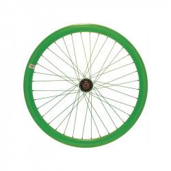 Fixed front wheel fluo green (circle 43 mm)  - 1