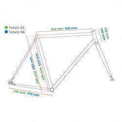 Aluminum frame fixed cromovelato silver size 53, Fork 1 "threaded  - 1 2