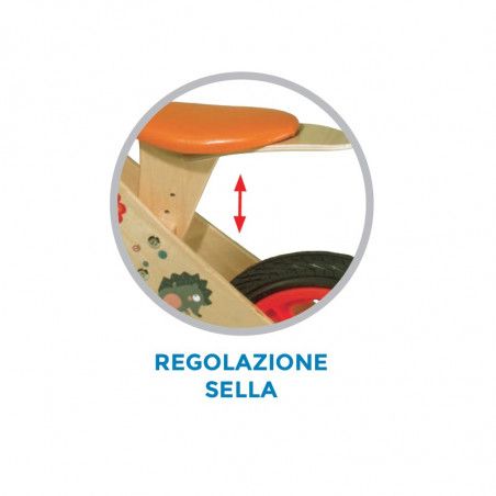 Bicycle without pedals NATURAL WOOD Tribbles, orange  - 3