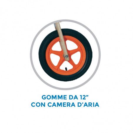 Bicycle without pedals NATURAL WOOD Tribbles, orange  - 4