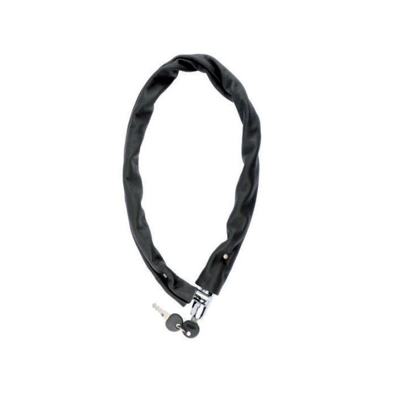 Padlock chain wrapped in black leather  - 1
