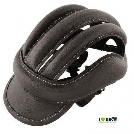 Copricapo Eroica in pelle nero Old School Style taglia unica  - 1