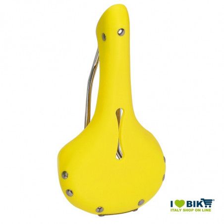 Fixed saddle URBAN Gyes with hole yellow  - 1