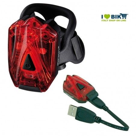 Fanale USB LAVA POSTERIORE rosso-nero  - 1