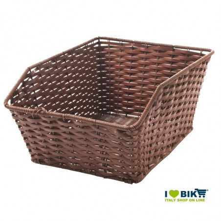 Rear wicker rectangular brown leather RMS - 1