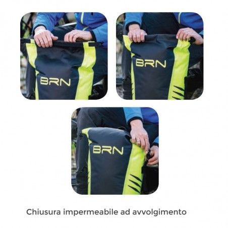 Borsa cicloturismo BRN Himalaya posteriore 20 l fluo giallo BRN - 1