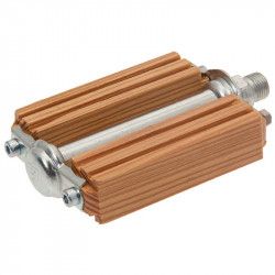 Pedali R in legno ulivo naturale BRN - 1 2