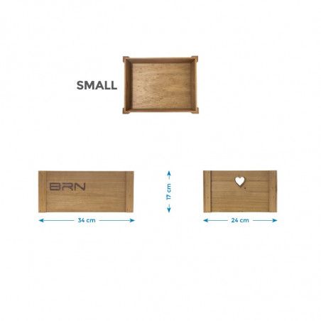 Wood basket lovely small natural BRN - 2